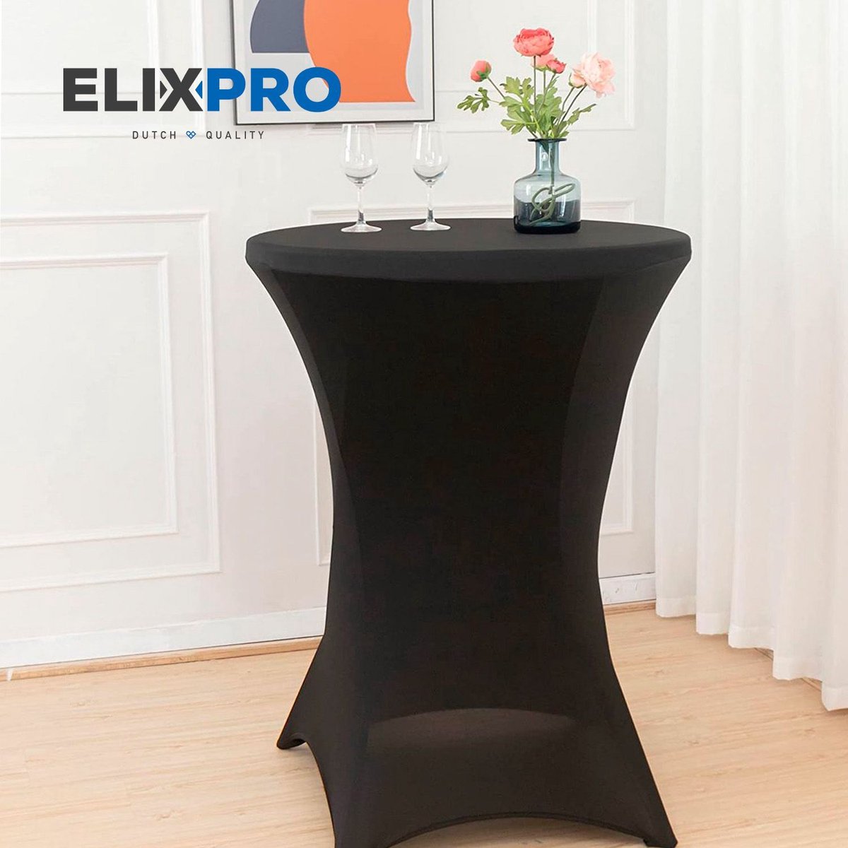 Premium statafelrok zwart 64x - ∅80 x 110 cm