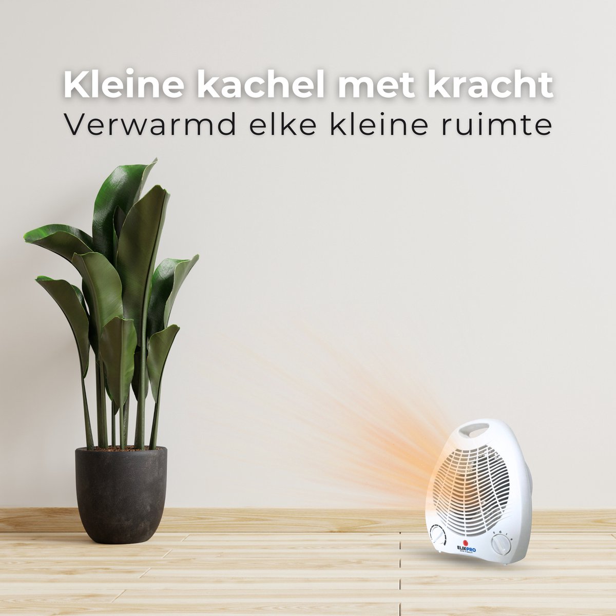 Ventilatorkachel - Elektrische kachel - 2 warmtestanden - 2000Watt- Wit