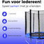 ElixPro Trampoline - Inclusief veiligheidsnet en instapladder - Trampoline 183cm - Blauw