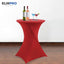 Premium statafelrok rood 4x - ∅80 x 110 cm