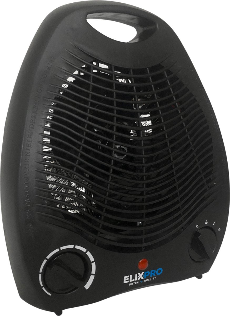 Ventilatorkachel - Elektrische kachel - 2 warmtestanden - 2000Watt- Zwart